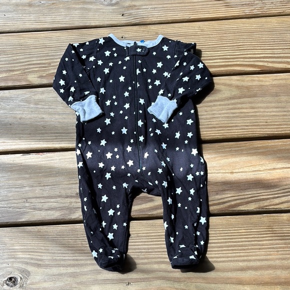 Gerber Starry Black and Gray Footie - Picture 1 of 7